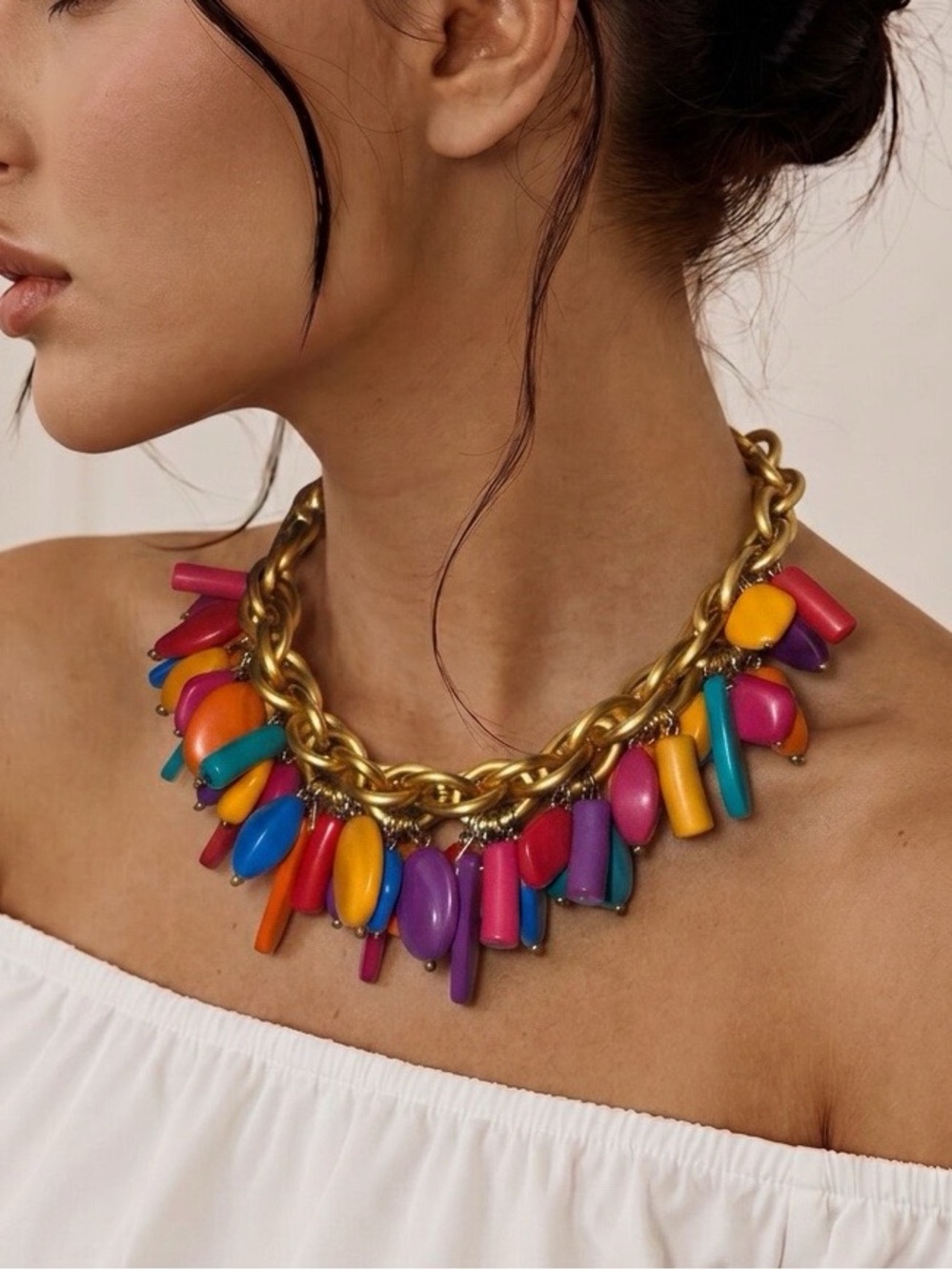 Les Bernard Garden Party Lucite Neclace